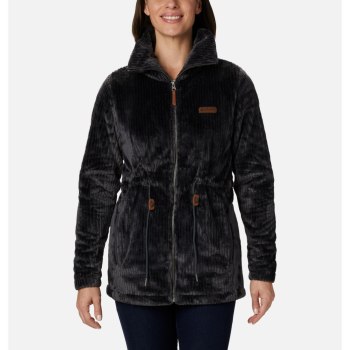 Columbia Fire Side Long Full Zip Sherpa Fleece, Chamarras Grises Oscuro Rayas Para Mujer | 593284-ZH